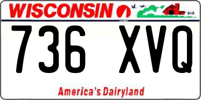 WI license plate 736XVQ