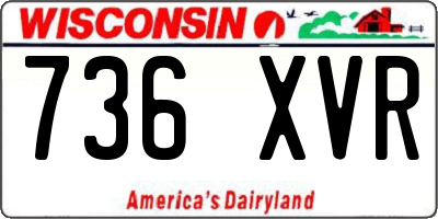 WI license plate 736XVR
