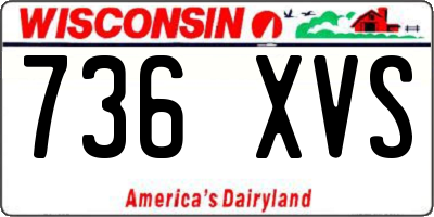WI license plate 736XVS