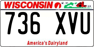 WI license plate 736XVU