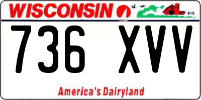 WI license plate 736XVV