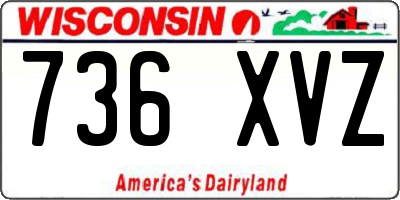 WI license plate 736XVZ