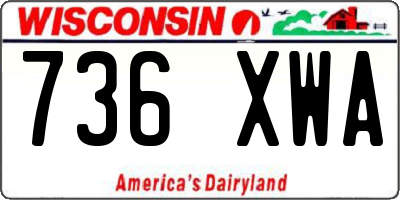 WI license plate 736XWA