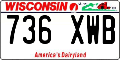 WI license plate 736XWB