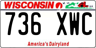 WI license plate 736XWC