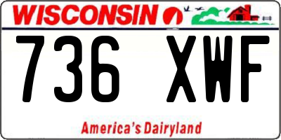 WI license plate 736XWF