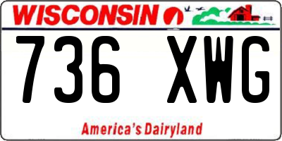 WI license plate 736XWG