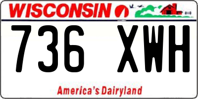 WI license plate 736XWH