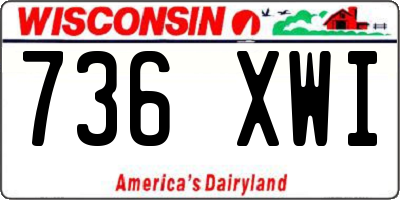 WI license plate 736XWI
