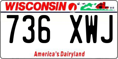 WI license plate 736XWJ