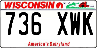 WI license plate 736XWK