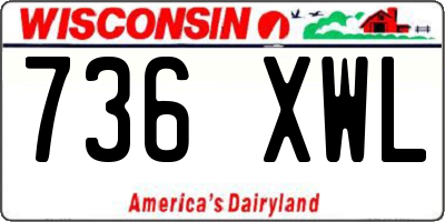 WI license plate 736XWL