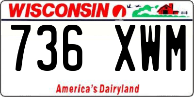 WI license plate 736XWM