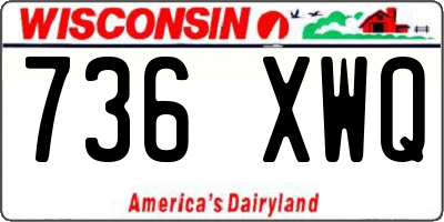 WI license plate 736XWQ