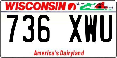 WI license plate 736XWU