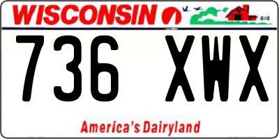 WI license plate 736XWX