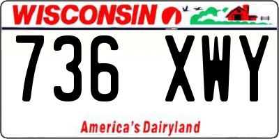 WI license plate 736XWY