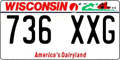 WI license plate 736XXG