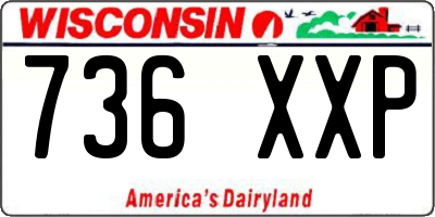 WI license plate 736XXP