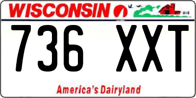 WI license plate 736XXT