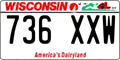 WI license plate 736XXW