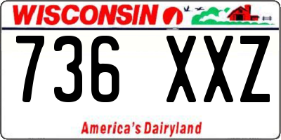WI license plate 736XXZ