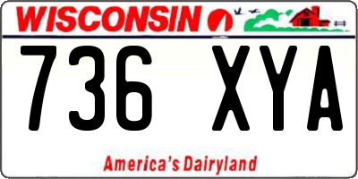 WI license plate 736XYA