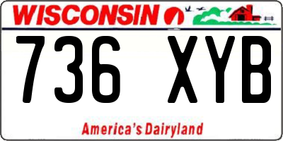WI license plate 736XYB
