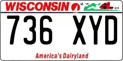 WI license plate 736XYD