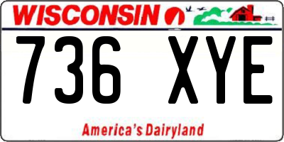 WI license plate 736XYE