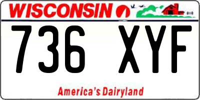 WI license plate 736XYF