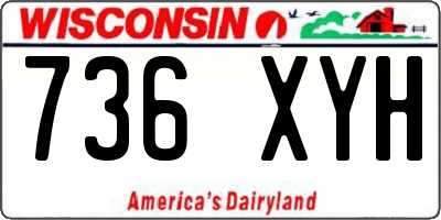 WI license plate 736XYH