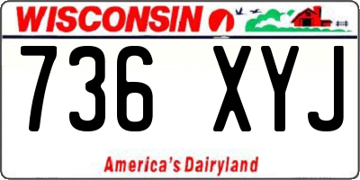 WI license plate 736XYJ