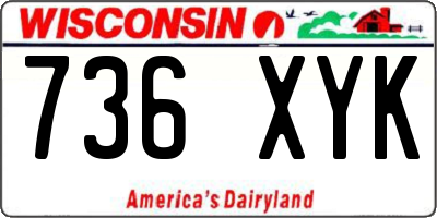 WI license plate 736XYK