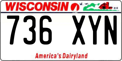 WI license plate 736XYN