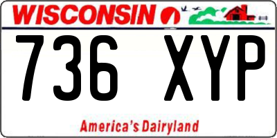 WI license plate 736XYP