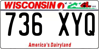 WI license plate 736XYQ