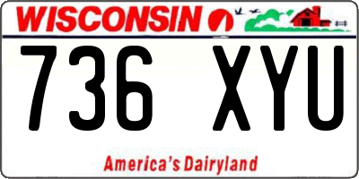 WI license plate 736XYU