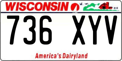 WI license plate 736XYV