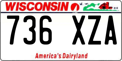WI license plate 736XZA