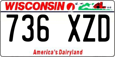WI license plate 736XZD
