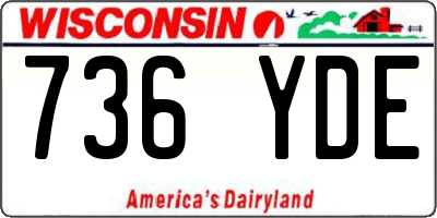 WI license plate 736YDE