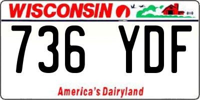 WI license plate 736YDF