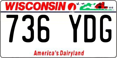 WI license plate 736YDG