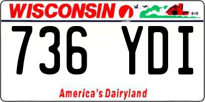 WI license plate 736YDI