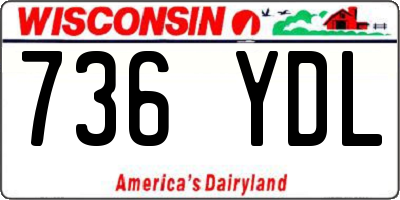 WI license plate 736YDL