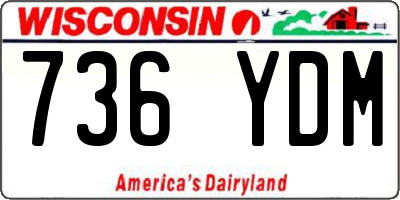 WI license plate 736YDM