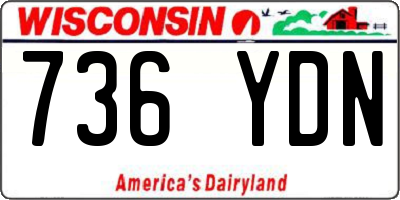 WI license plate 736YDN