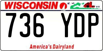 WI license plate 736YDP