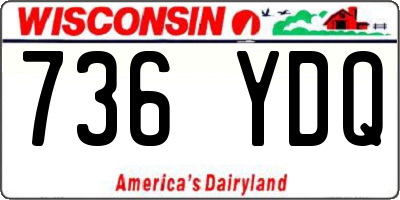 WI license plate 736YDQ
